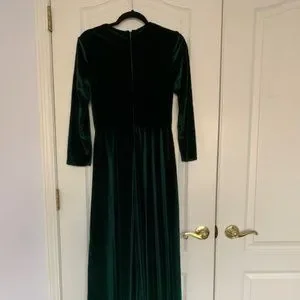green emerald velvet dress Terani 251GL4311 Prom Dress - Black/Silver main image 0
